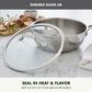 Green Pan Valencia Pro 3.6-Quart Uncoated Chef"s Pan with Lid in Stainless Steel, , large
