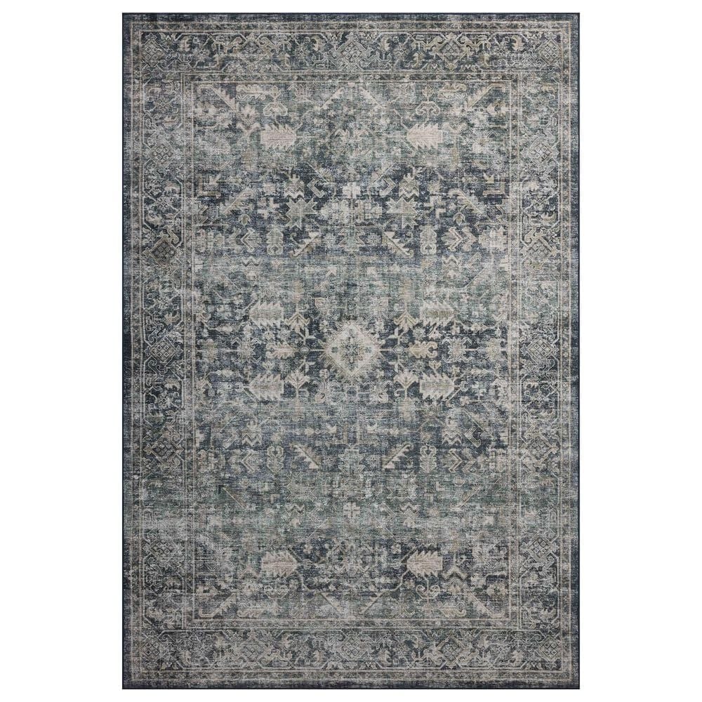 Amber Lewis x Loloi Josie 7"6" x 9"6" Ocean and Natural Area Rug, , large