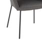 LumiSource Daniella Arm Chair with Charcoal Cushion in Black (Set of 2), , large