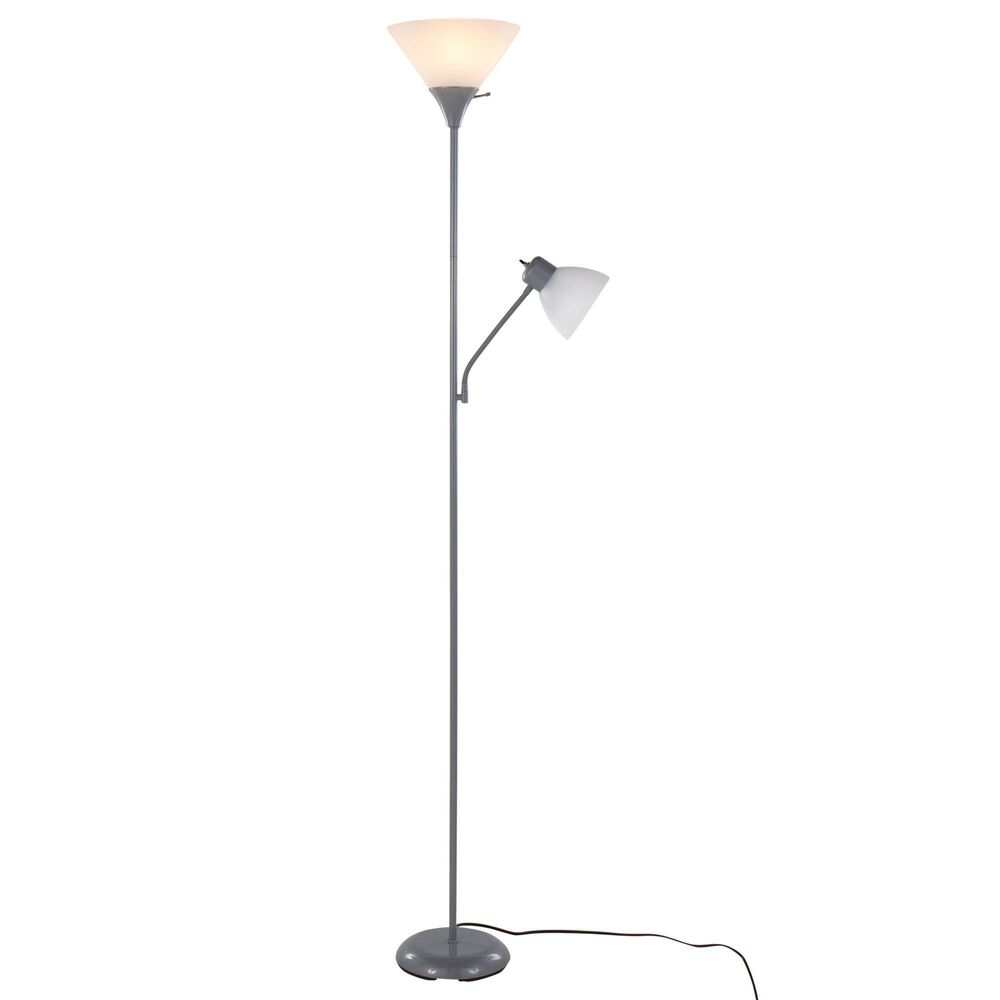 Grandview Gallery Dual Shade Floor Lamp in Silver, , large
