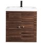 James Martin Vanities Linden 24" Single Bathroom Vanity in Mid Century Walnut with 5 cm White Glossy Resin Top and Rectangular Sink, , large