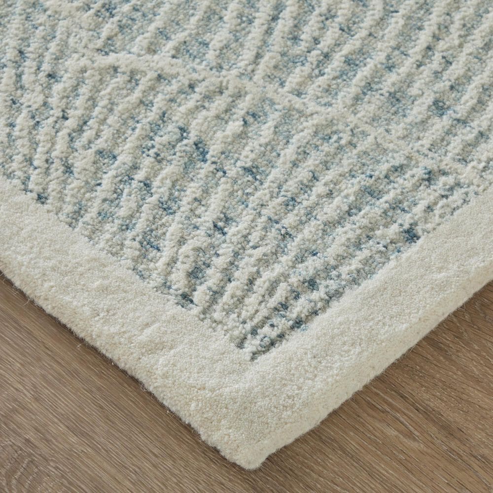 Feizy Winston Blue and Ivory 2' x 3' Area Rug, , large