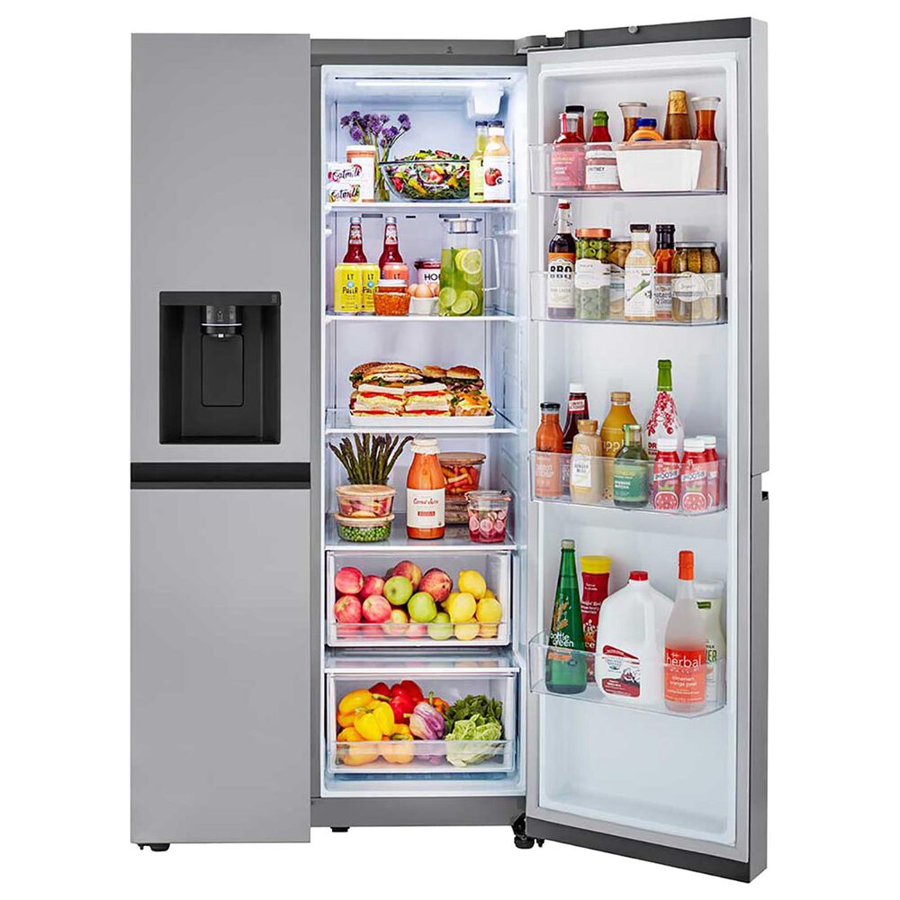 LG 27.2 Cu. Ft. Side-by-Side Refrigerator with Smooth Touch Ice Dispenser in Print Proof Stainless Steel, , large
