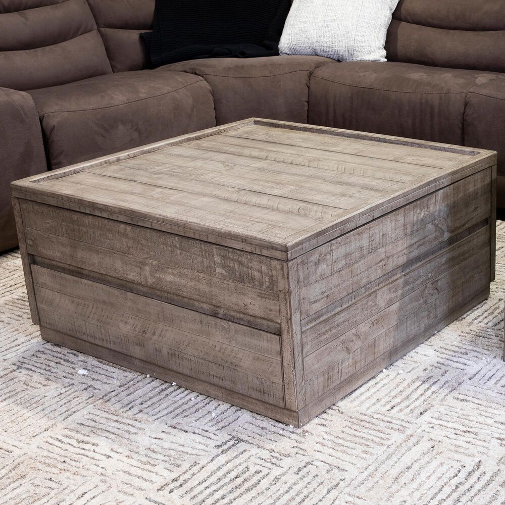 Signature Design by Ashley Krystanza Lift-Top Cocktail Table in Weathered Gray, , large