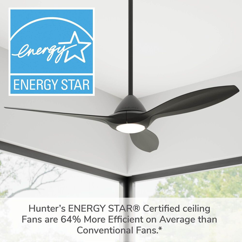 Hunter Surea 56&quot; Outdoor Ceiling Fan in Matte Black, , large