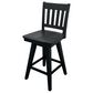 Hawthorne Furniture Solid Wood Slat Back Counter Stool in Black, , large