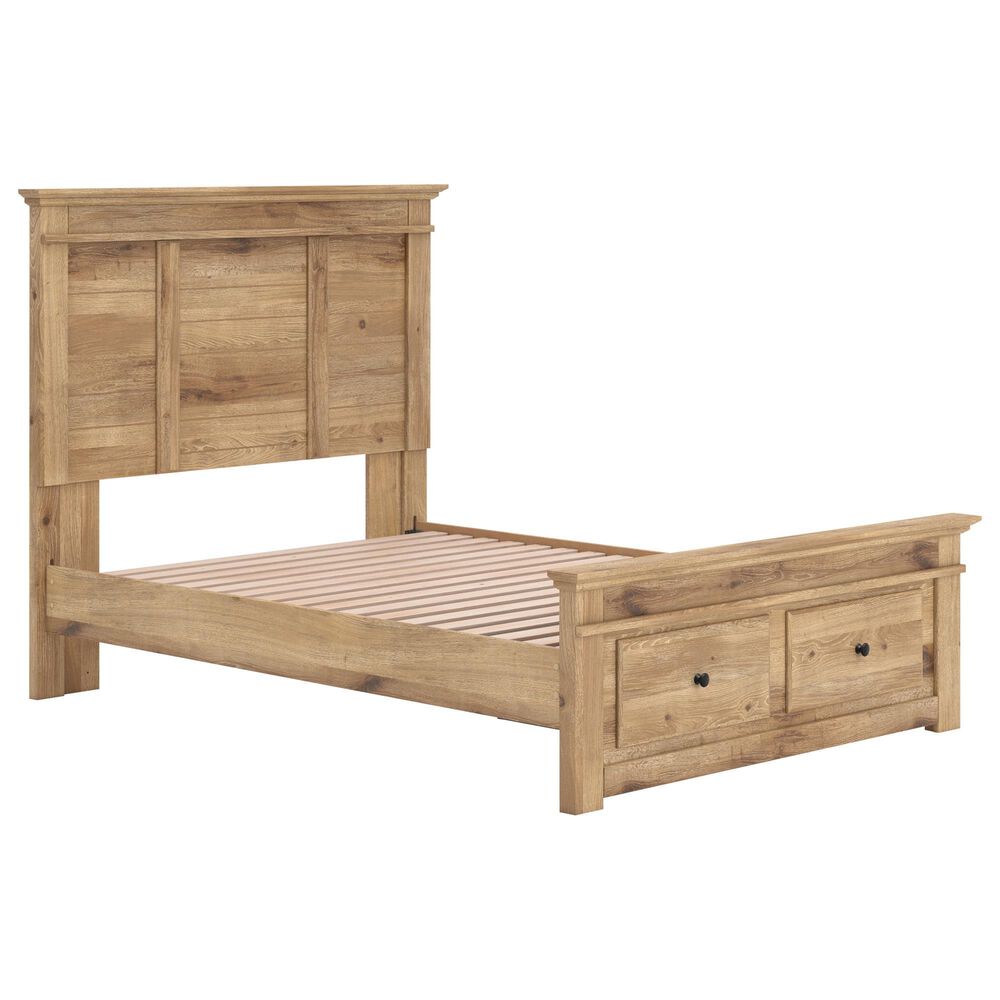 Ashley Makidern 4-Piece Full Storage Bedroom Set with Two Drawers in Natural Brown, , large