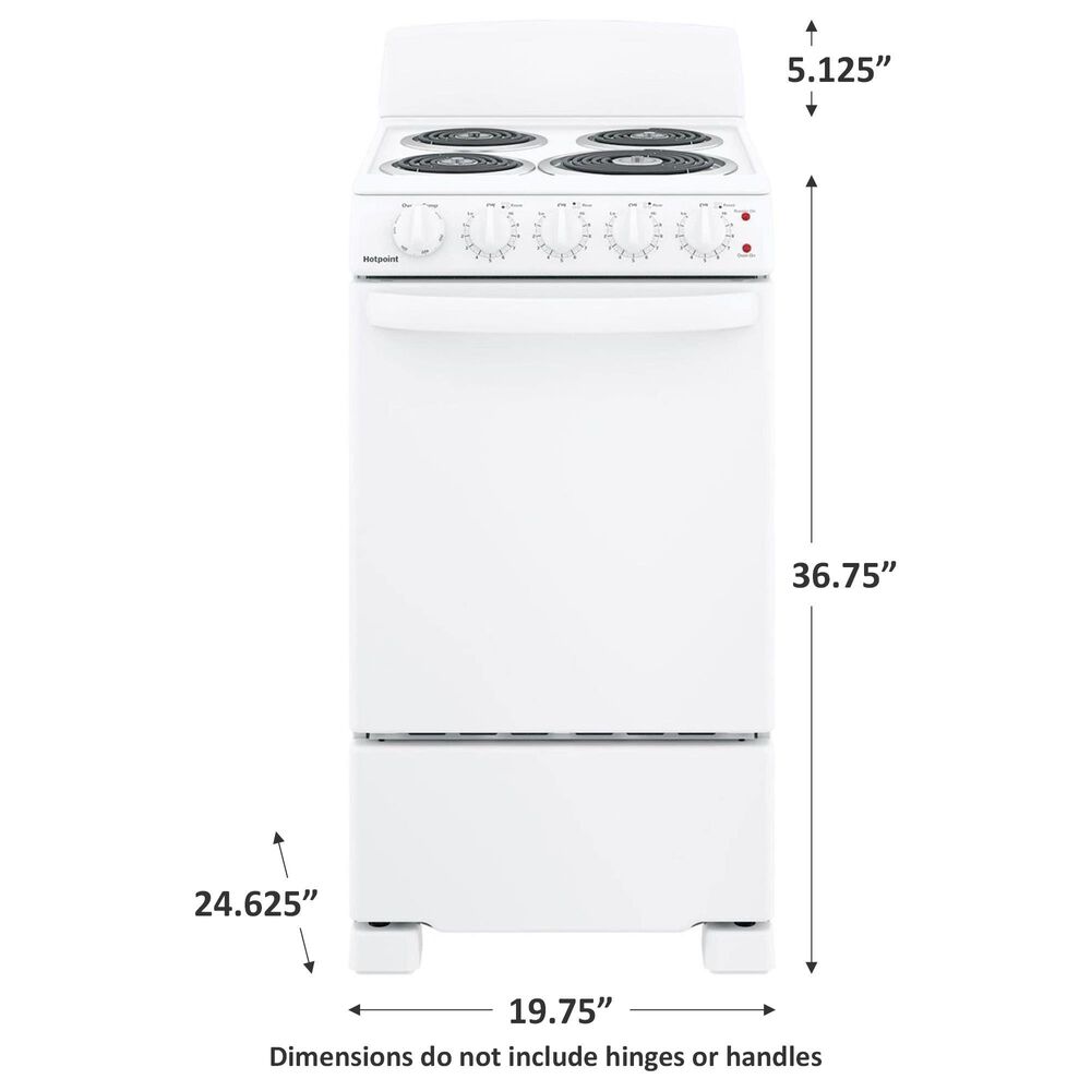 Hotpoint 20&quot; Front-Control Electric Range in White, , large
