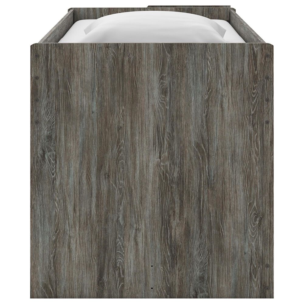 Ashley Frandern Twin Loft  Bed with Bookcase and Drawer Storage in Gray, , large