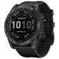 Garmin Fenix 7X Sapphire Solar Edition Smartwatch Screen in Carbon Gray DLC Titanium with Black Band, , large