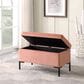 Kinfine Medium Metal Storage Bench in Blush, , large