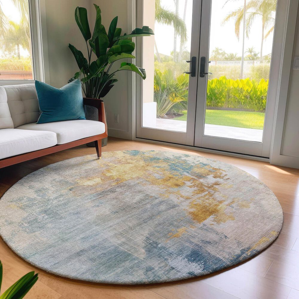 Dalyn Rug Company Bresca 8&#39; Round Linen Indoor/Outdoor Area Rug, , large