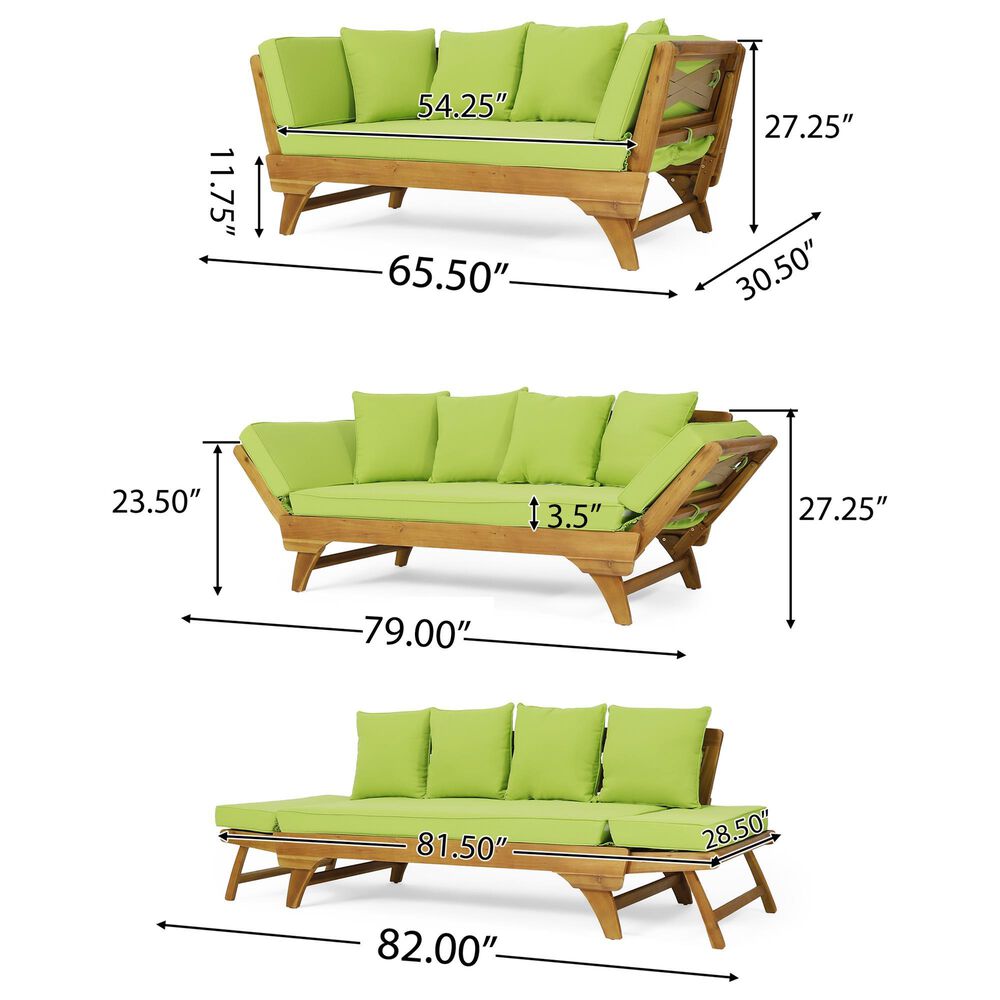 Hearth and Haven Serene Outdoor Full Expandable Sofa Daybed in Beige, , large
