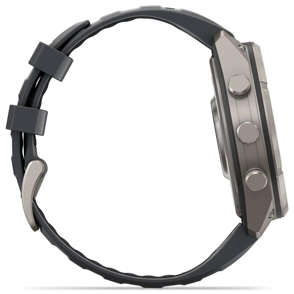Garmin fenix 9 Pro Smartwatch 47mm Titanium with Graphite and Black Silicone Band, , large