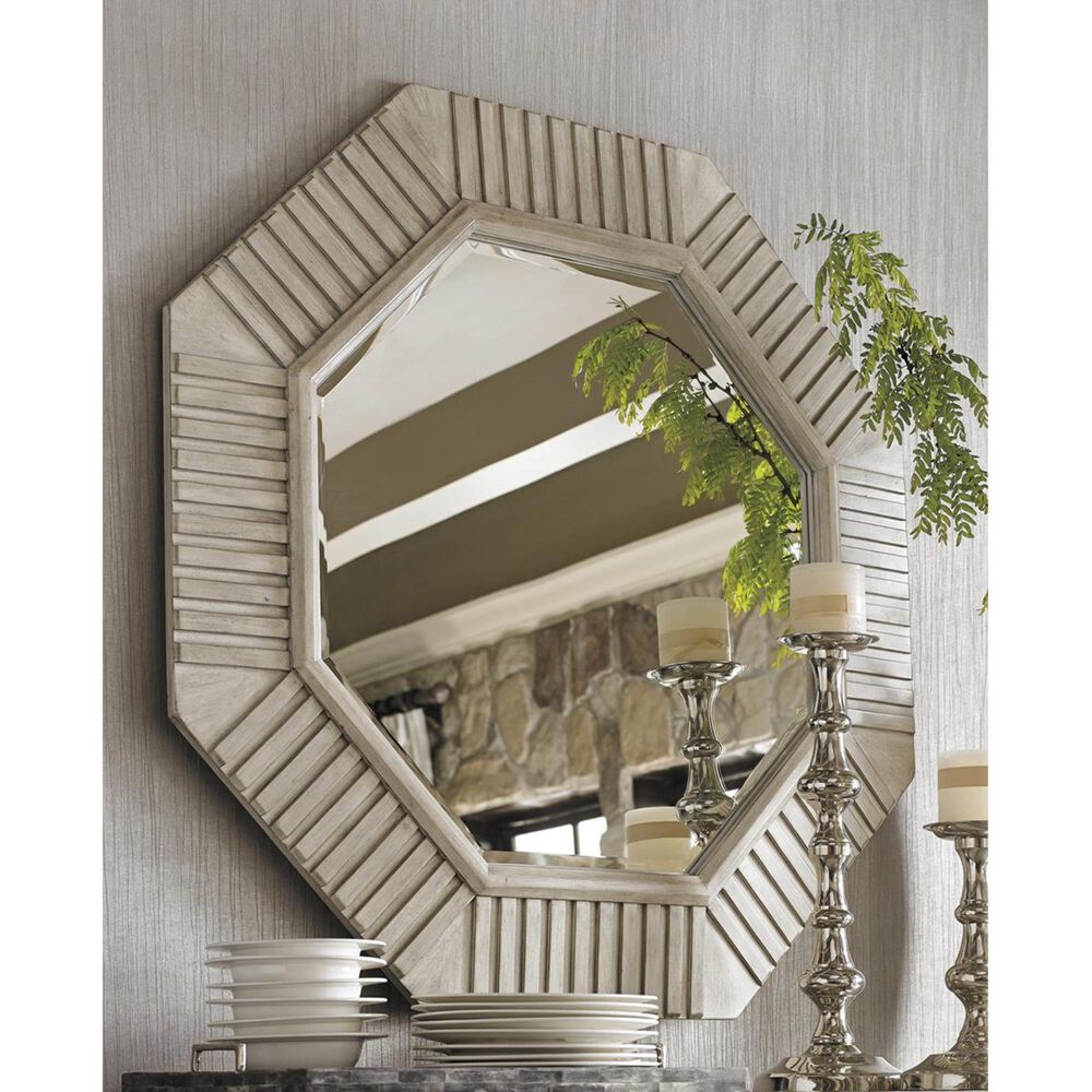 Lexington Furniture Oyster Bay Selden Octagonal Mirror in Oyster, , large