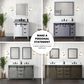Lexora Home Marsyas 60" Double Bathroom Vanity in Rustic Brown with White Quartz Top and Rectangular Sinks, , large