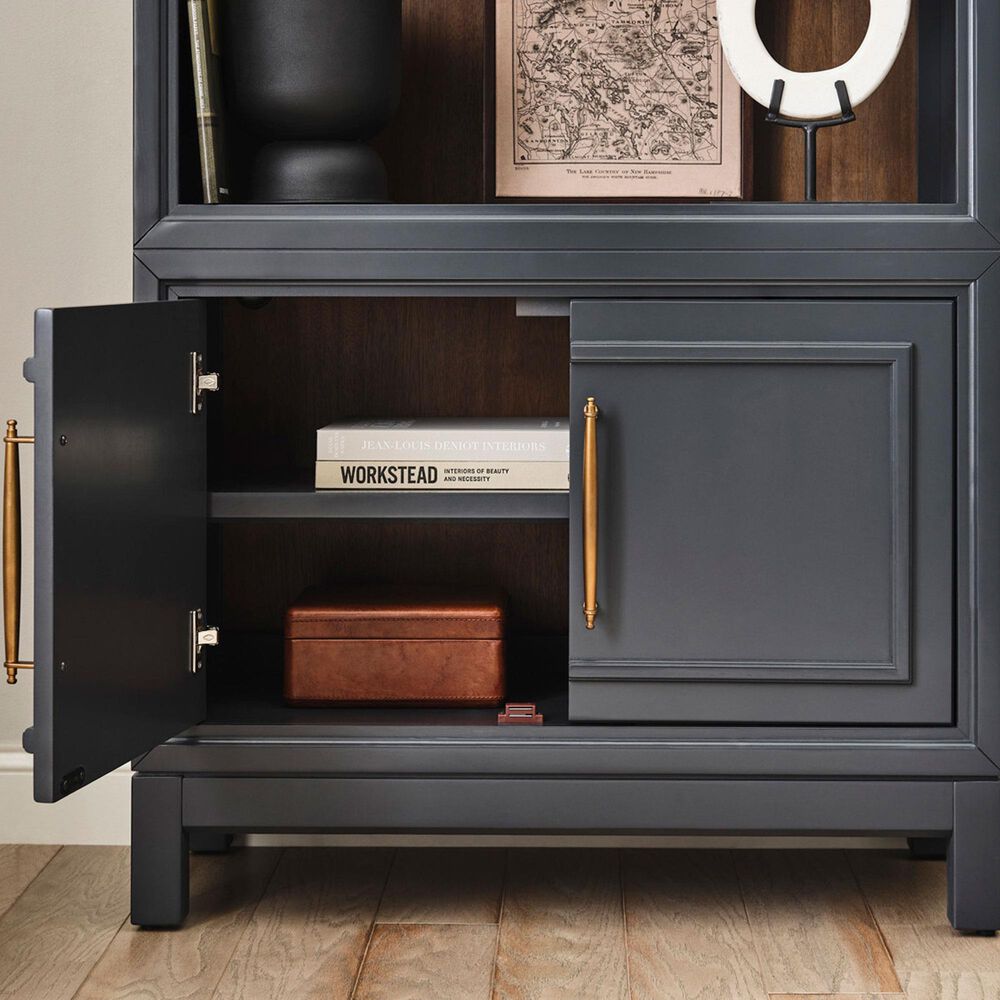 Riva Ridge Alexander 2-Door Bookcase in Midnight, , large