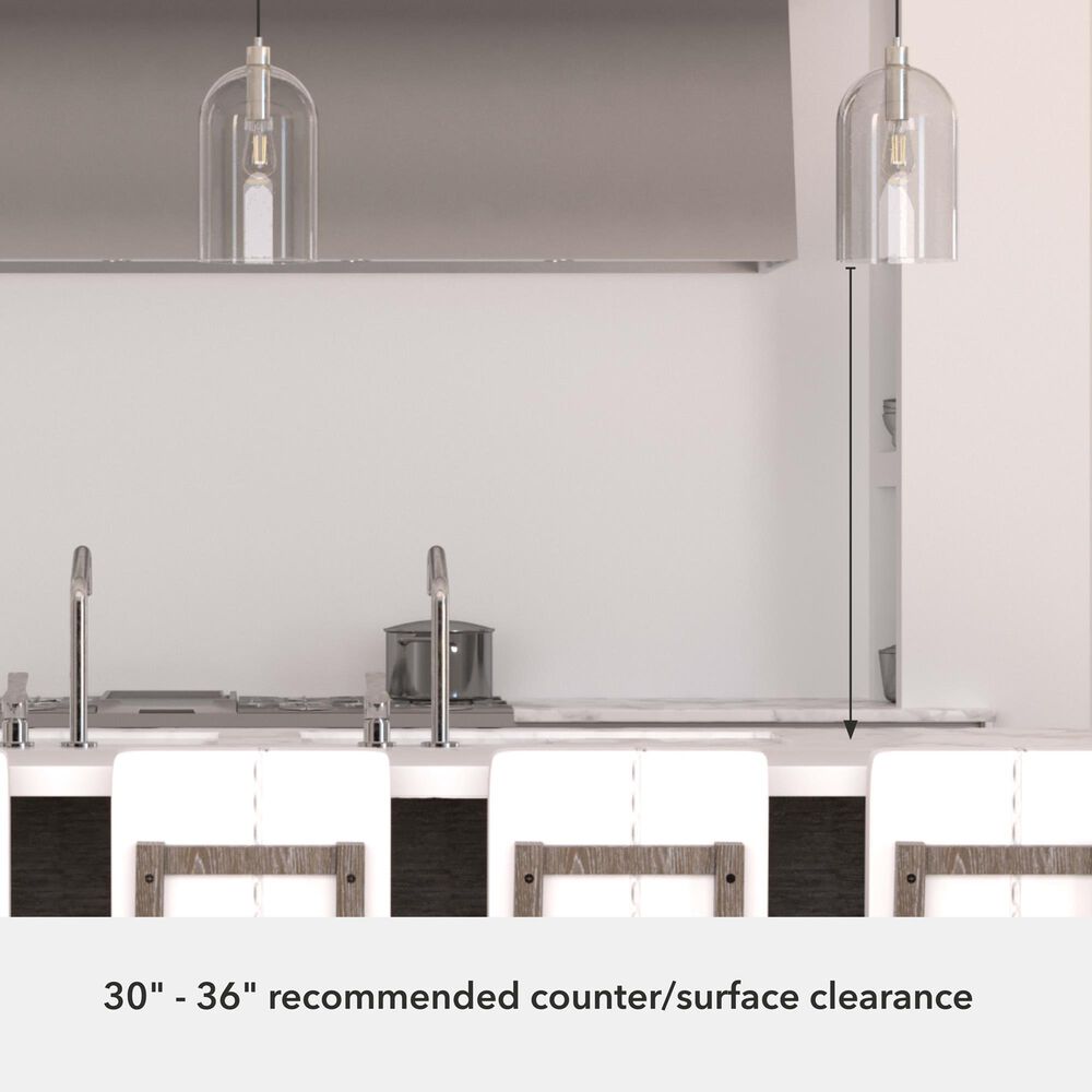 Hunter Lochmeade 1-Light Large Pendant in Brushed Nickel, , large