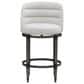 Armen Living Eunice Swivel Counter Height Stool with Ivory Upholstery in Antique Pewter, , large