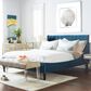 Jennifer Taylor Home Aspen Queen Upholstered Platform Bed in Satin Teal, , large