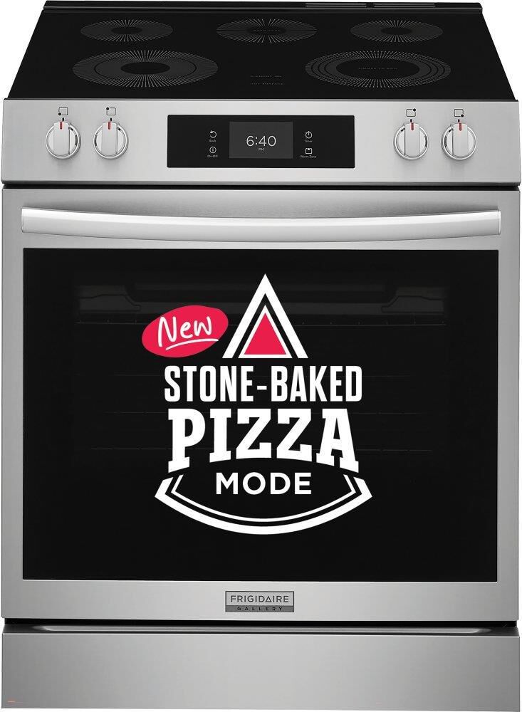 Frigidaire Gallery 30&quot; Freestanding Electric Convection Range with Stone-Baked Pizza in Stainless Steel, , large