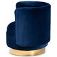 Baxton Studio Saffi Swivel Accent Chair in Royal Blue, , large