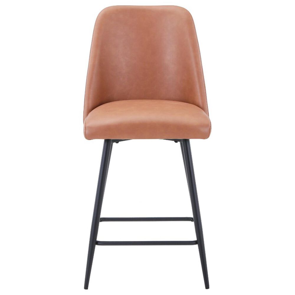 Waltham Urban Archive Maddox Upholstered Counter Stool in Light Brown, , large