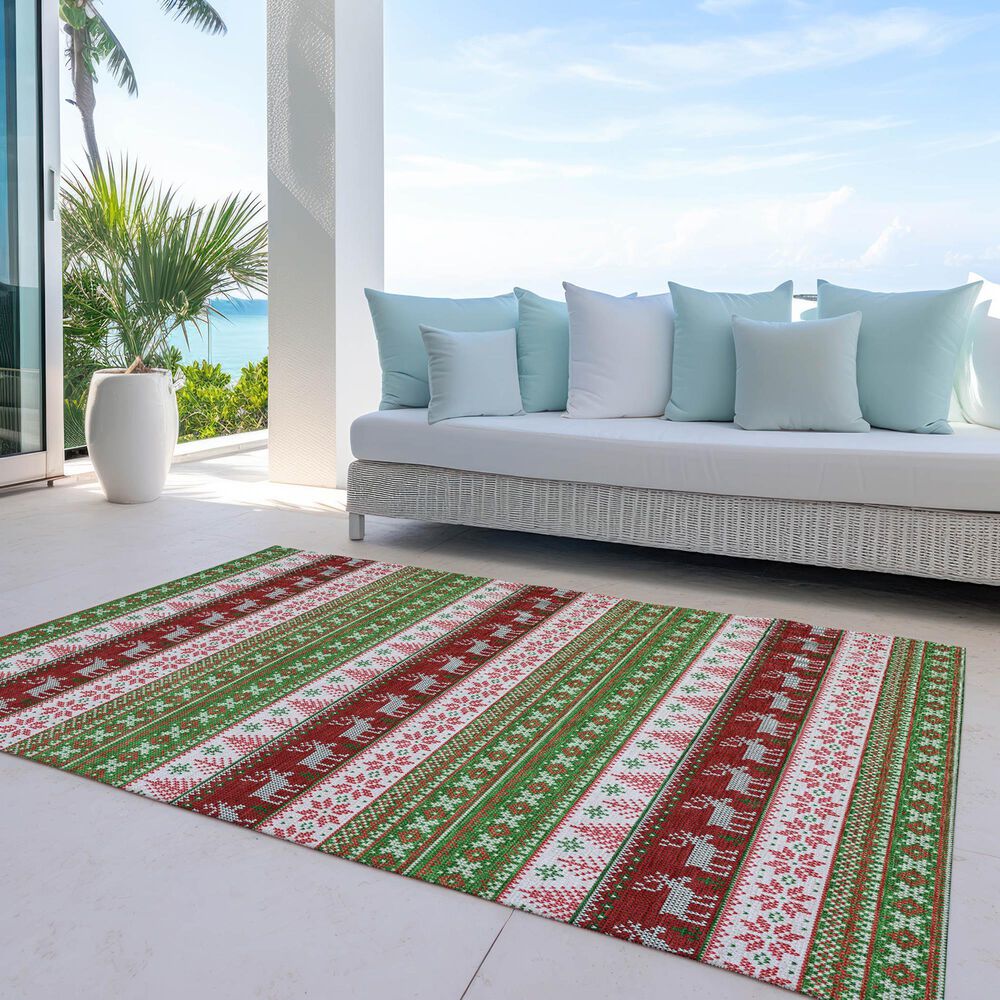 Dalyn Rug Company Wonderland WN26 5&#39; x 7&#39;6&quot; Green Indoor/Outdoor Area Rug, , large