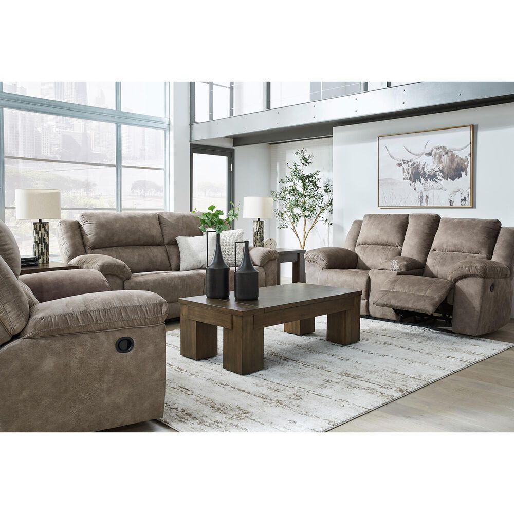 Ashley Laresview Manual Reclining Loveseat in Fossil, , large