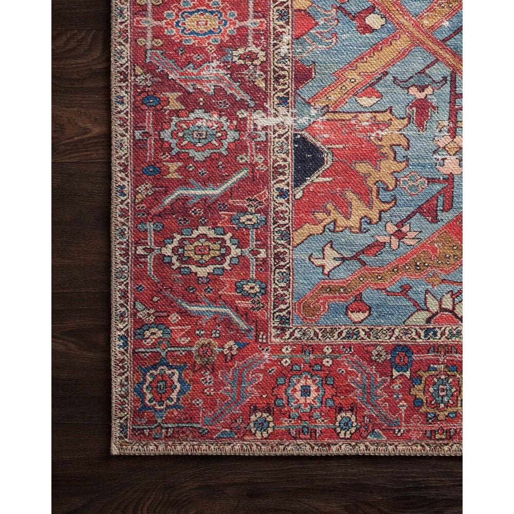 Loloi Loren LQ-10 3&#39;6&quot; x 5&#39;6&quot; Blue and Red Area Rug, , large