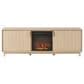 Walker Edison Arundo 70" TV Stand with Freestanding Electric Fireplace in Coastal Oak, , large
