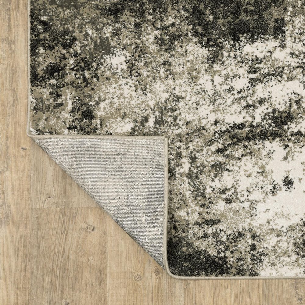 Oriental Weavers Venice Rimini 2&#39;3&quot; x 7&#39;6&quot; Charcoal and Beige Runner, , large