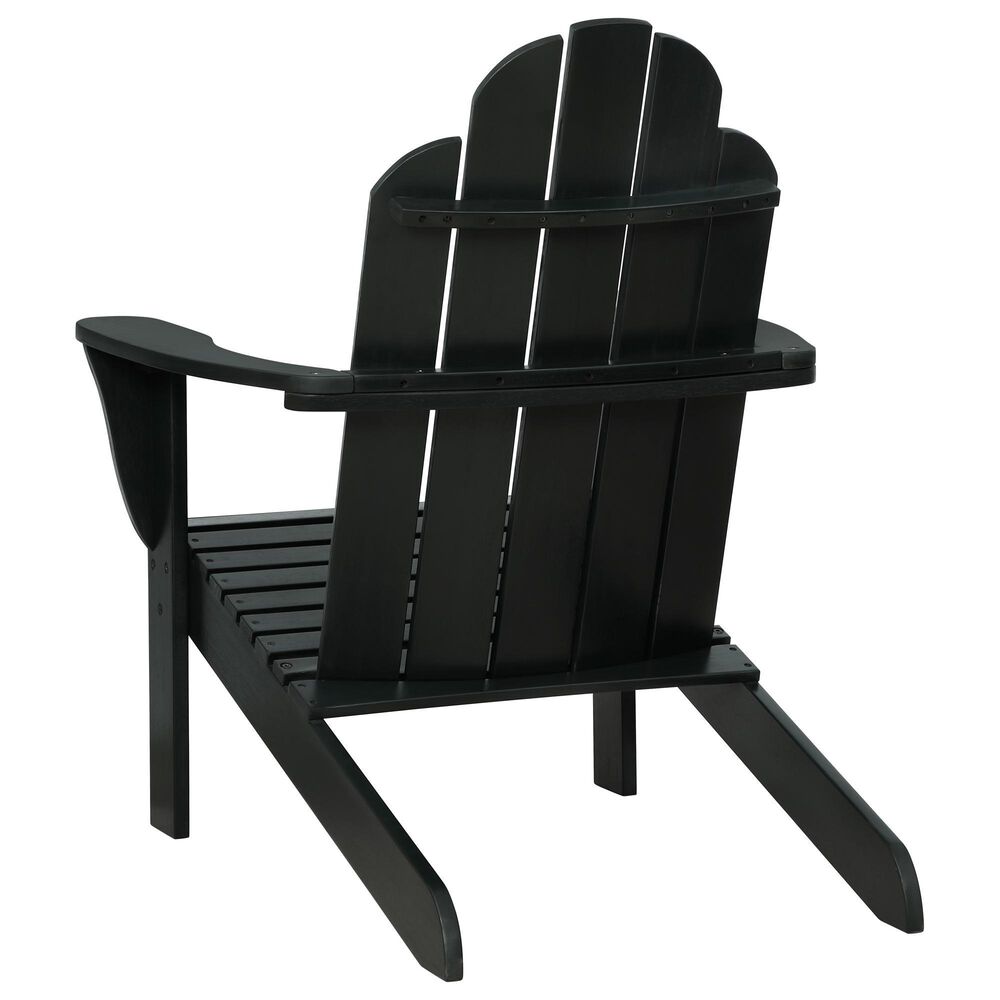Linon Home Decor Adirondack Patio Chair in Black, , large