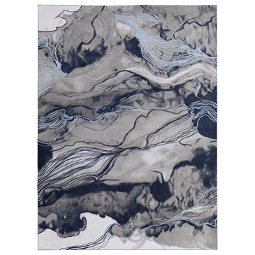 Feizy Rugs Gaspar 8" x 11" Gray and Blue Area Rug, , large