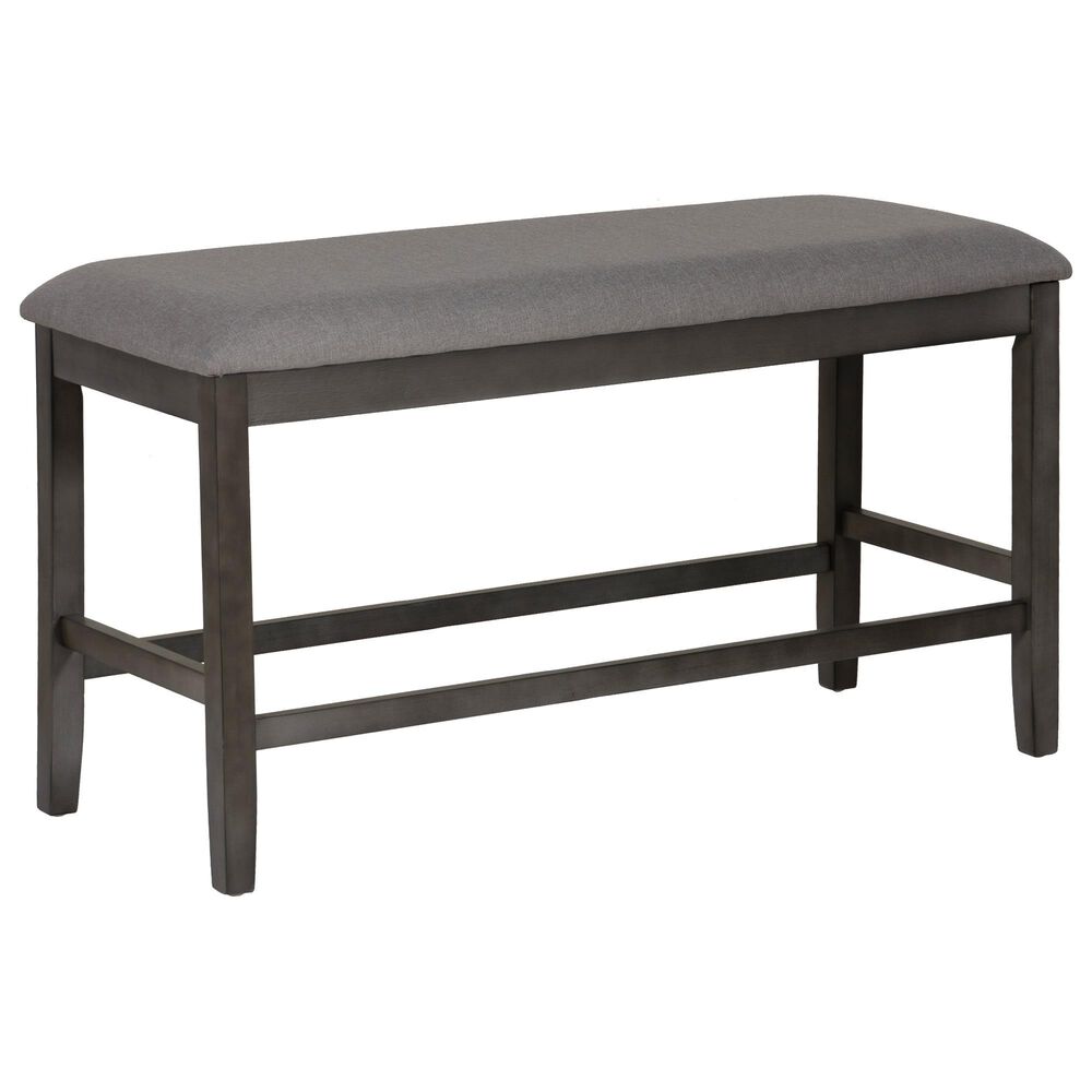 Linon Home Decor Spiva Counter Backless Bench in Grey, , large