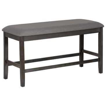 Linon Home Decor Spiva Counter Backless Bench in Grey, , large