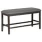 Linon Home Decor Spiva Counter Backless Bench in Grey, , large