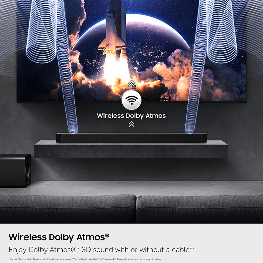 Samsung 83" Class S90H Series OLED 4K UHD Vision AI - Smart TV with Q-Series 5.1.2 Channel Soundbar System in Graphite Black and Black, , large