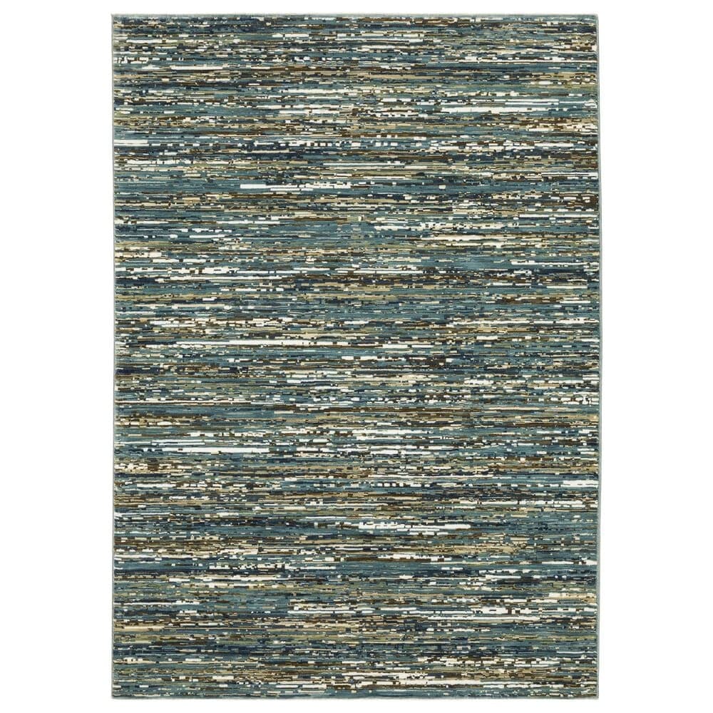 Oriental Weavers Reed 6"7" x 9"6" Blue and Multicolor Area Rug, , large
