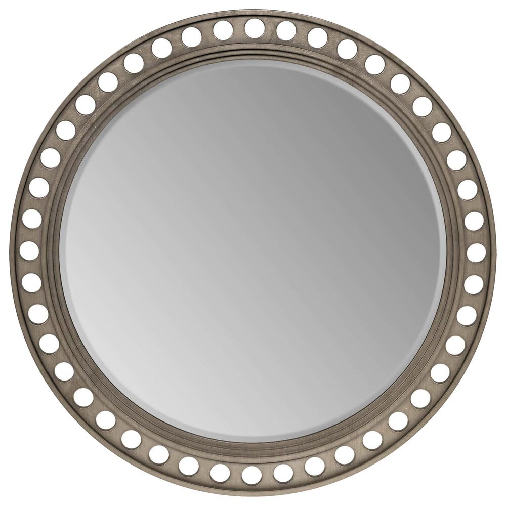 Vantage Cove Round Wall Mirror in Mica, , large