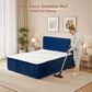 HOMLUX Plush Full Mattress with Blue Headboard, , large