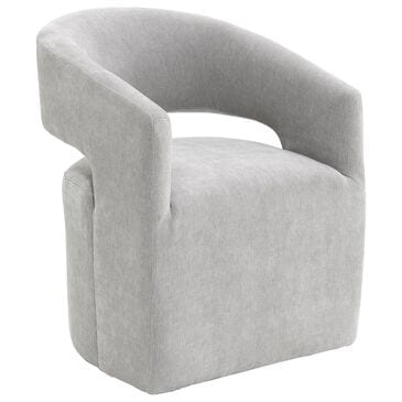 Furniture of America Rivena Modern Arm Chair with Casters in Light Gray, , large