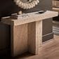 Furniture Worldwide Daxton Console Table in White Travertine, , large