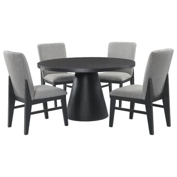 Mayberry Hill Portland 5-Piece Round Dining Set in Black, , large