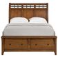 Mayberry Hill Gage Queen Sleigh Storage Bed with Dresser, Chest, and Two Nightstands in Chestnut, , large