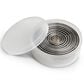 Mrs. Anderson"s 10-Piece Baking Round Cutters with Reusable Storage Container in Stainless Silver, , large