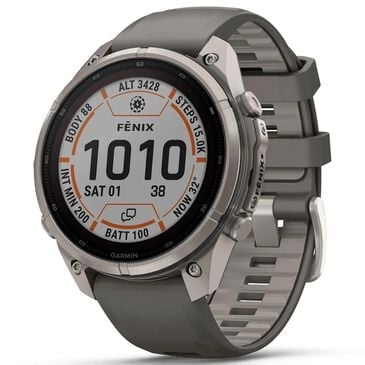 Garmin fenix 9 Pro inReach Solar Smartwatch 47mm Titanium with Pebble Gray and Silver Gray Silicone Band, , large