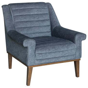 Accentric Approach Arm Chair in Blue Velvet, , large