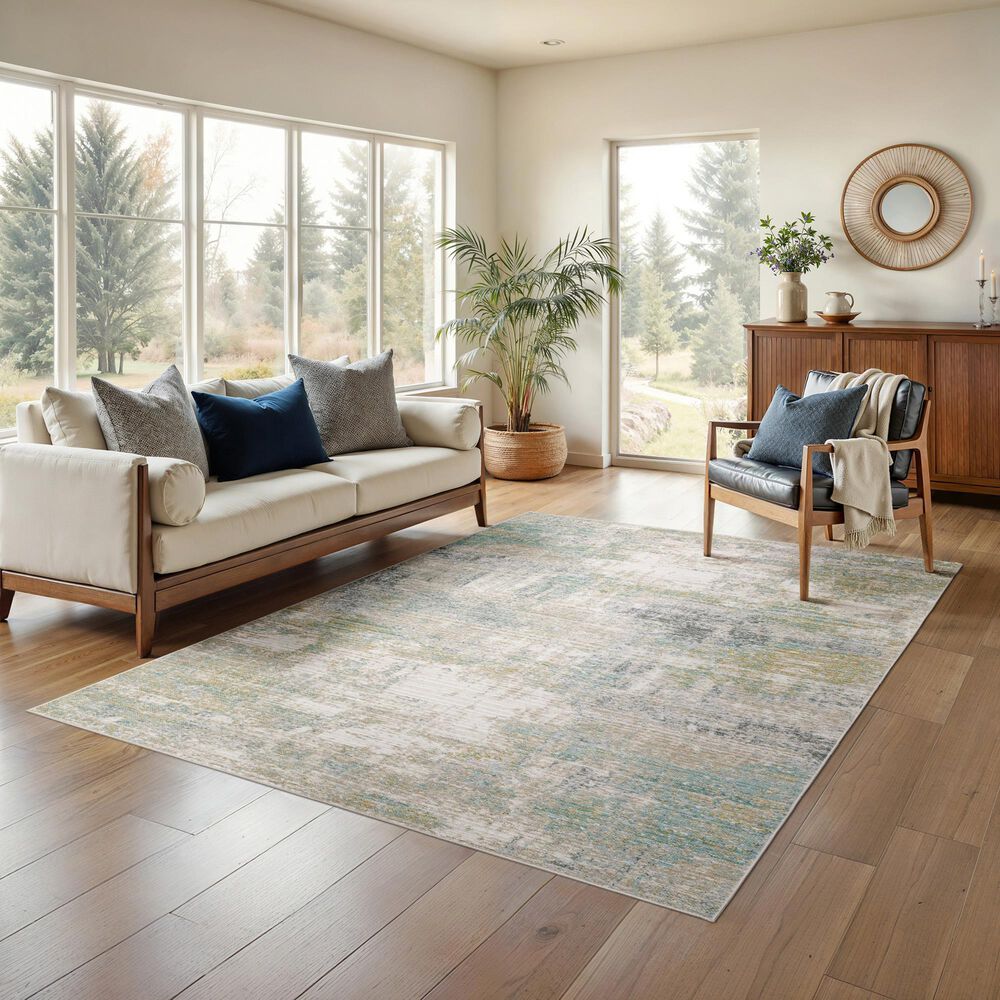 ROW by Oriental Weavers Cavett Ivory and Green 7'10" x 10'10" Area Rug, , large
