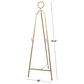 Maple and Jade 52" Adjustable 3-Tier Display Easel with Circular Ring Top in Polished Gold, , large